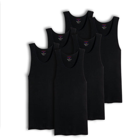 3-6 Packs Mens 100% Cotton Tank Top A-Shirt Wife Beater Ribbed  Undershirt