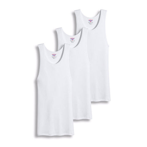 3-6 Packs Mens 100% Cotton Tank Top A-Shirt Wife Beater Ribbed  Undershirt