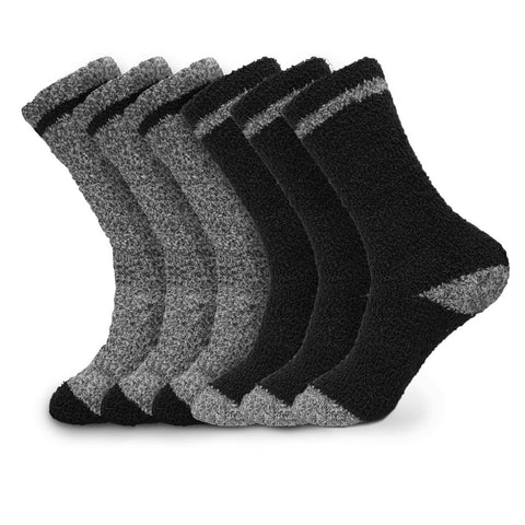 2,4,6 or 12 Pairs Beverly Hills Polo Club Men's Thick Fuzzy Slipper Socks