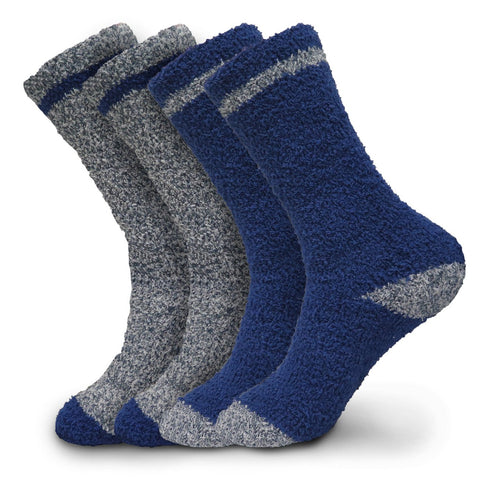 2,4,6 or 12 Pairs Beverly Hills Polo Club Men's Thick Fuzzy Slipper Socks