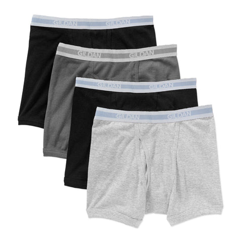 Gildan Mens Boxer Briefs Premium 100% Cotton Comfort Plush Waistband