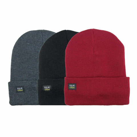 Mens Thermal Baggy Beanie slouchy winter Fleece lined Hat Skull Men Women Cap