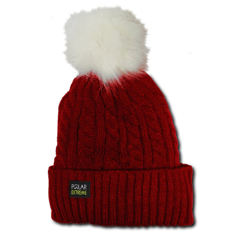 Women's Knitted Winter Warm and Cozy Beanie Hat with Pom Pom