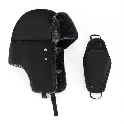 Unisex Winter Trooper Trapper Hat Hunting Russian Hat Ear Flap With Windproof Mask