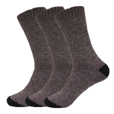 Men's Herringbone Warm Winter Crew Boot  Socks, Value Pack