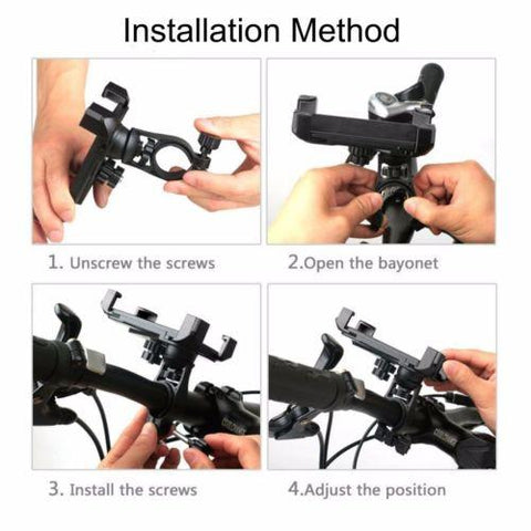 Encust Universal Cell Phone Bicycle Rack Handlebar & Motorcycle Mount Holder