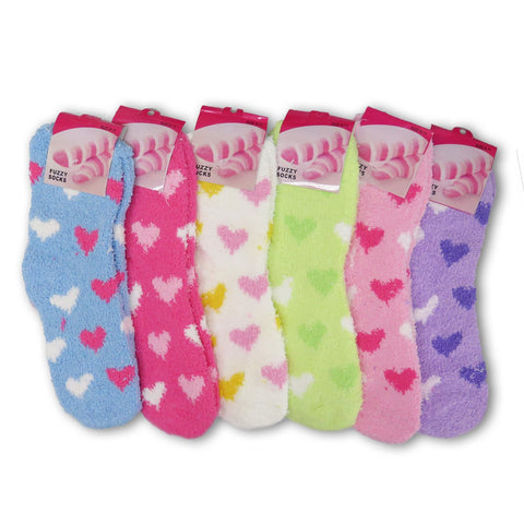 Women's Colorful Soft & Cozy Warm Microfiber Fuzzy Crew Socks 6 or 12 Pairs