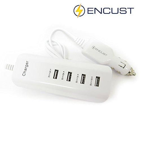 Rapid Fast 4 Port Car Charger USB Adapter Multi Ports for Apple Samsung Devices