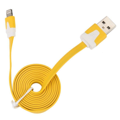 8 Pin USB Flat 3 Foot Lightning Cable Charger Data Cord iPhone 6,Plus 5 Assorted