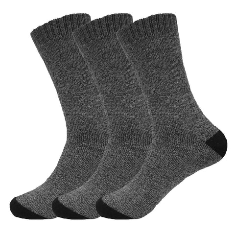 Men's Herringbone Warm Winter Crew Boot  Socks, Value Pack