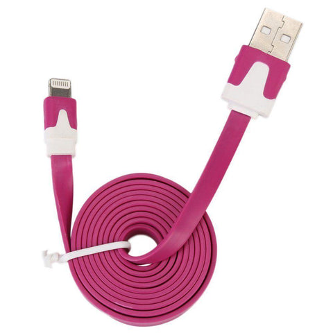 8 Pin USB Flat 3 Foot Lightning Cable Charger Data Cord iPhone 6,Plus 5 Assorted