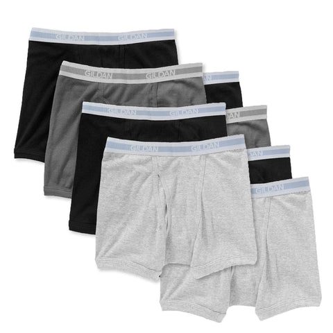 Gildan Mens Boxer Briefs Premium 100% Cotton Comfort Plush Waistband