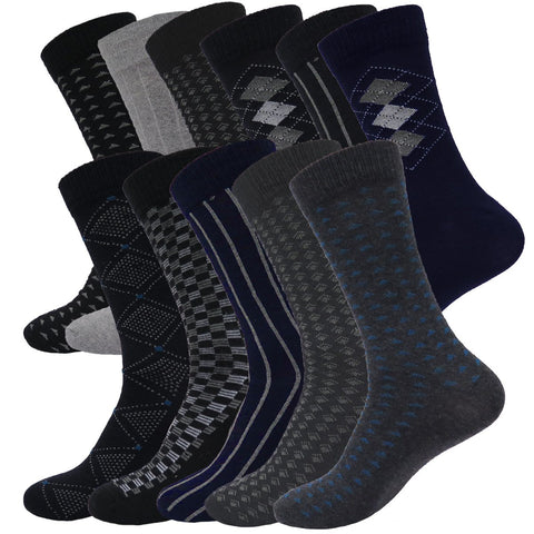 Enrico Milano 3, 6 or 9 Pairs Men's  Mid Calf  Dress Socks