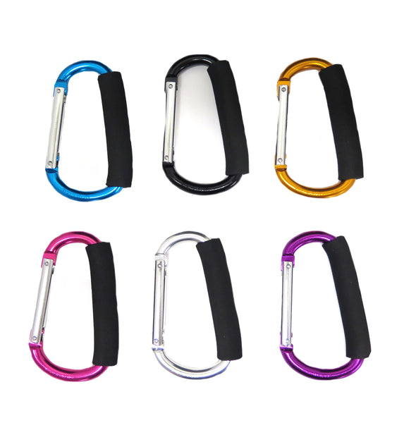 Multi Purpose XL Durable  Carabiner-Style Hooks W/ Comfortable Foam Grip