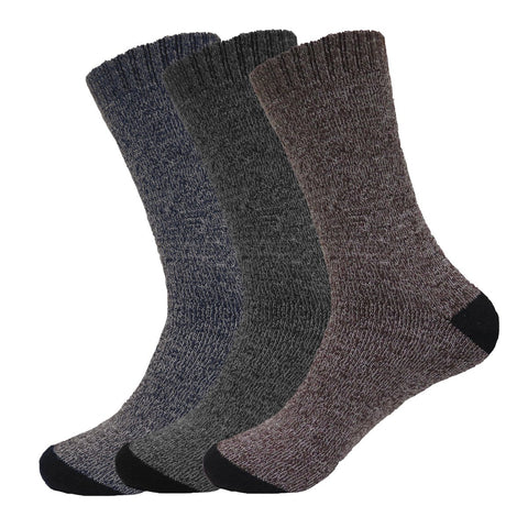 Men's Herringbone Warm Winter Crew Boot  Socks, Value Pack