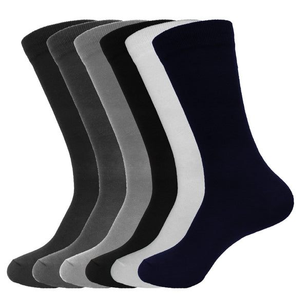 Women's Solid Basic Dress or Casual High Crew Socks, Assorted Colors